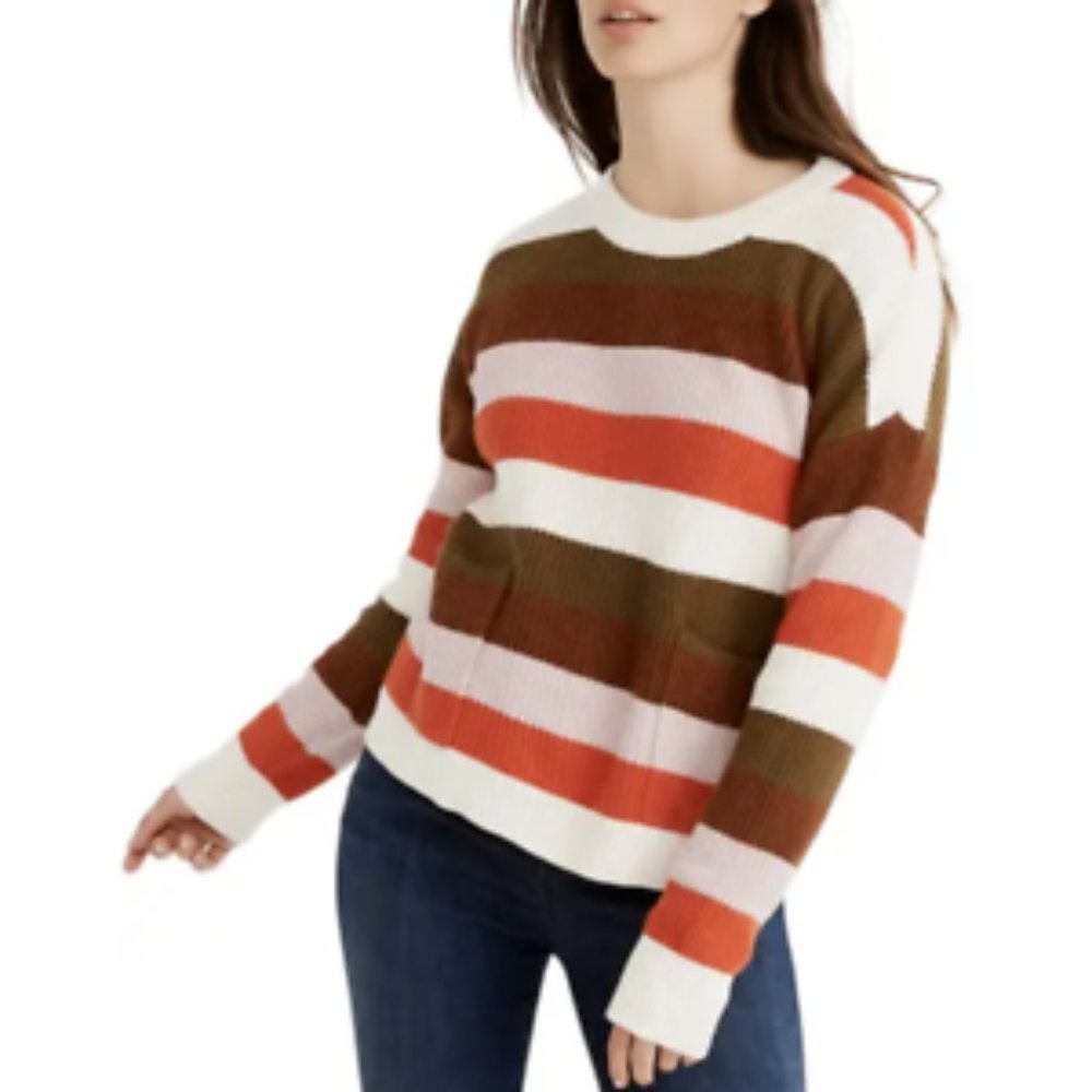 Madewell Patch Pocket Pullover Sweater Small